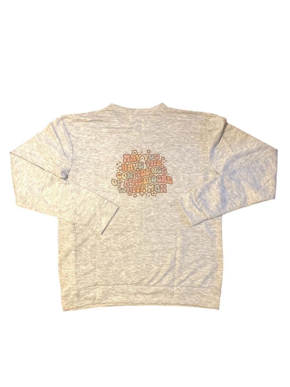 Know your worth mental health graphic crewneck raglan pullover sweatshirt large - Picture 7 of 10